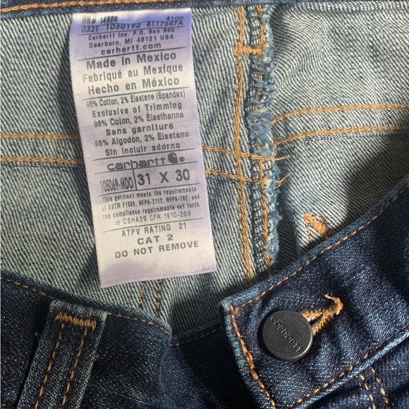 Carhartt Blue Relaxed Jeans Classic Durable Design - Picture 2 of 9